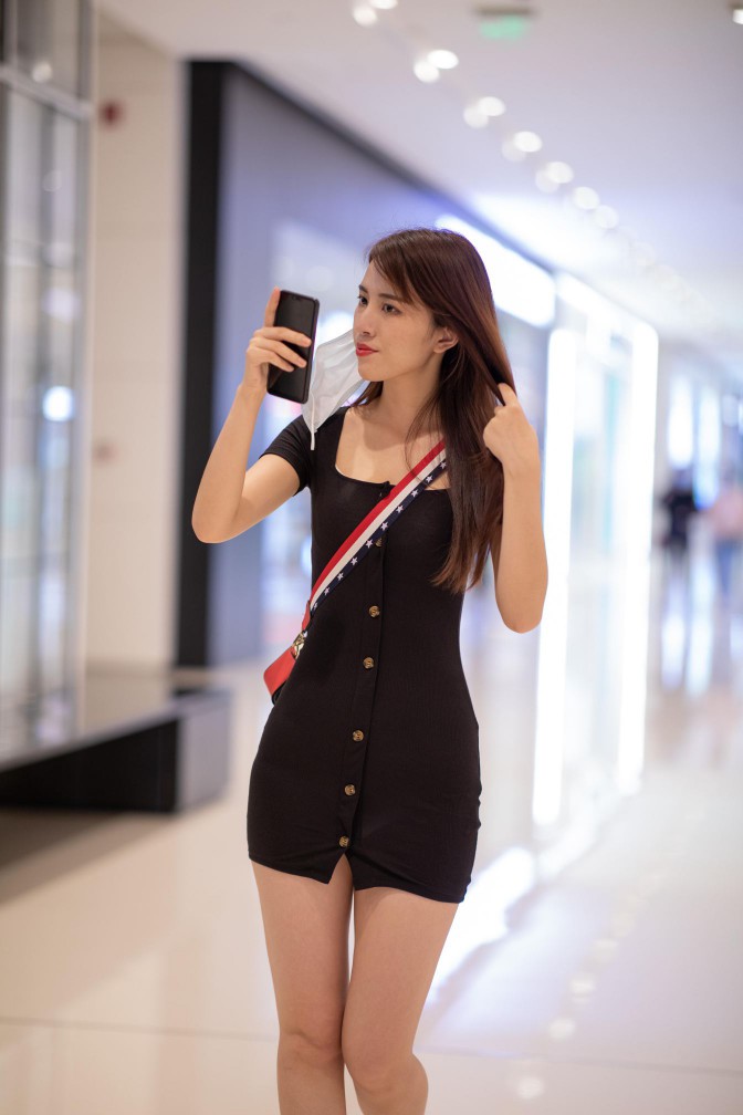 图片[3]-逛商场的黑色包臀裙美丽女孩【385P】00050-知图屋