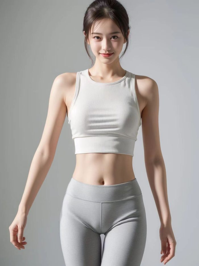 AI瑜伽裤清纯妹子系列图-知图屋
