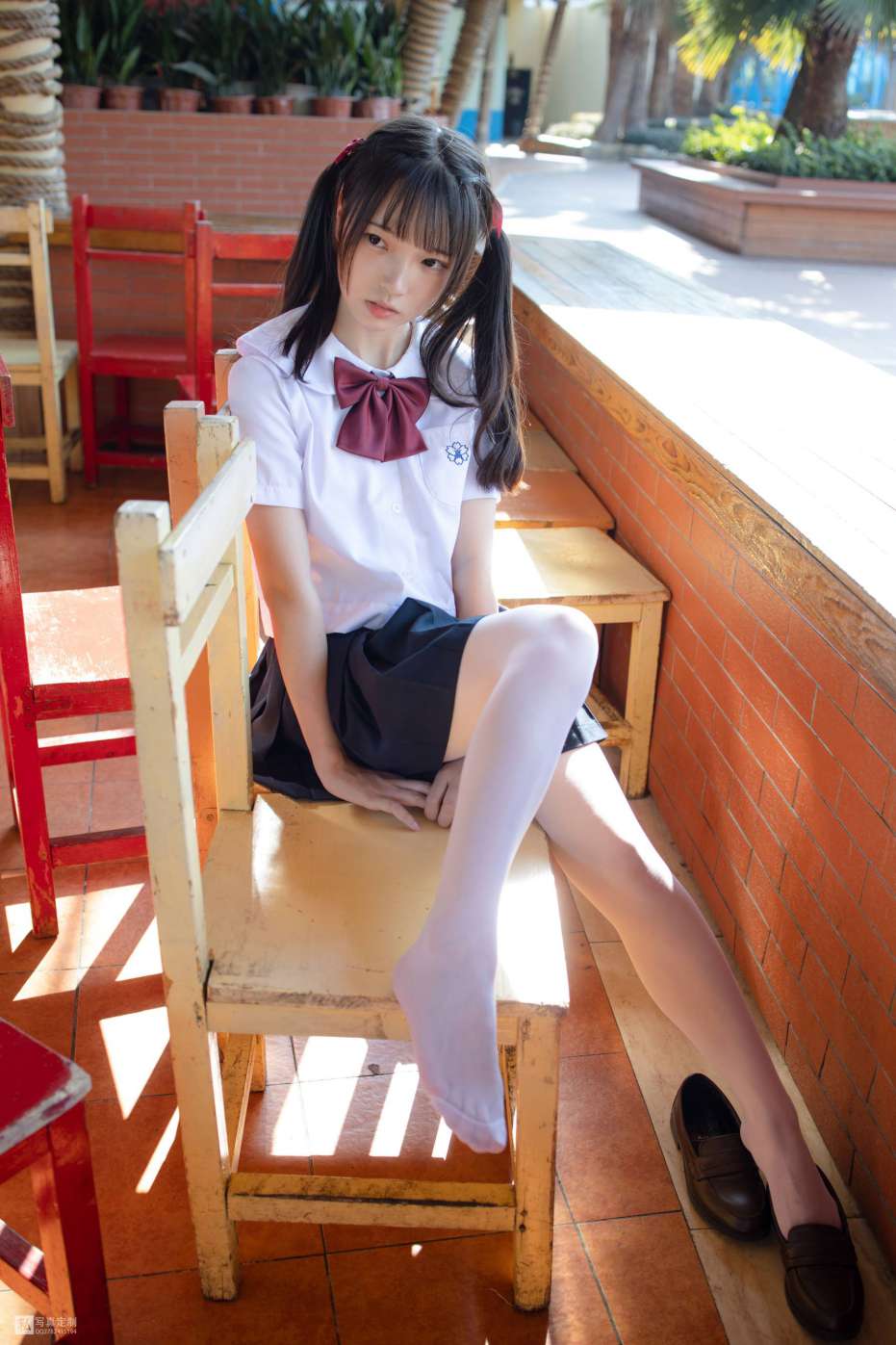 图片[1]-眼神好清澈的双马尾白丝女孩【75P】20019-知图屋